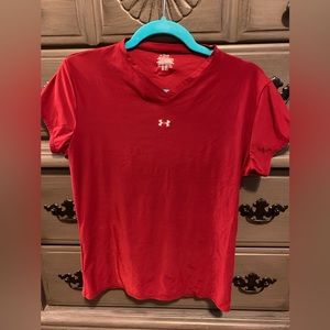 Youth XL Red Under Armour dri-fit athletic shirt
